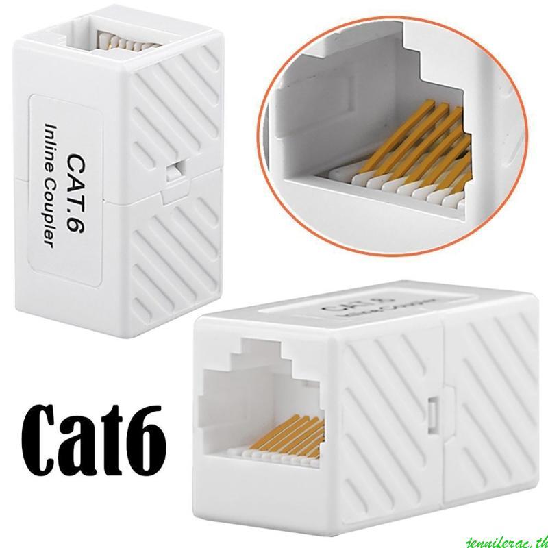 Jenniferac RJ45 สายเชื่อมต่อ Cat6A Cat6 Cat5e RJ45 Ethernet Coupler หญิง