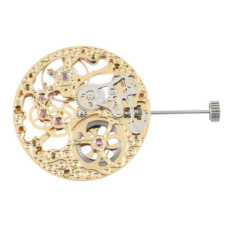 การเคลื่อนไหวของนาฬิกา 6497 Gold Skeleton การเคลื่อนไหวโลหะ 6497 Skeleton Gold Mechanical นาฬิกาการเ