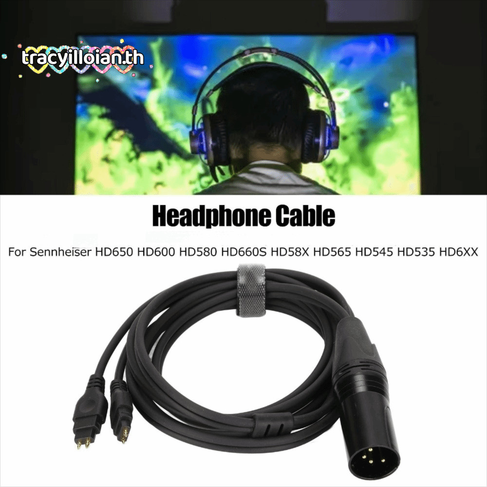 TRACYILLOIAN หูฟังสายสํารอง, Plug and Play 1.5 M / 4.9ft 4 Pin XLR สายชาย, สําหรับ Sennheiser HD650 