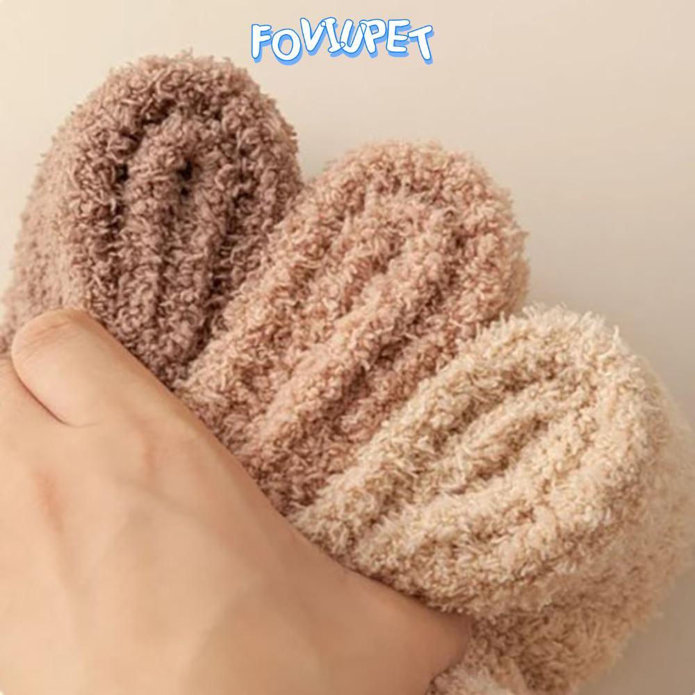 FOVIUPET Warm Fuzzy Five Toe Sock, Coral Velvet หนานุ่ม Fluffy Cozy หนาถุงเท้าความร้อน,ปฏิบัติ WARM 