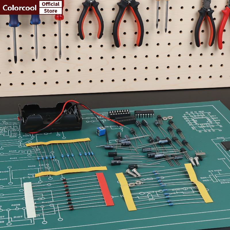 TH DIY LED Water Flowing Light Kit NE555 Soldering Practice ชุดโครงการอิเล็กทรอนิกส์สําหรับนักเรียน 