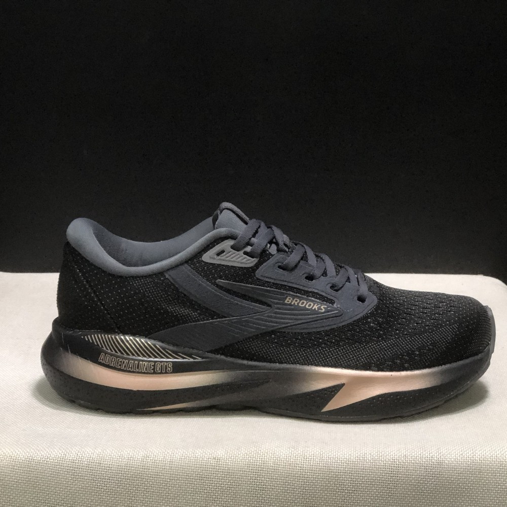Brooks Adrenaline GTS 24 รองเท้าวิ่งสําหรับผู้ชายและผู้หญิงรองเท้าผ้าใบ Unisex คู่ตาข่ายสีดํา 36-46 
