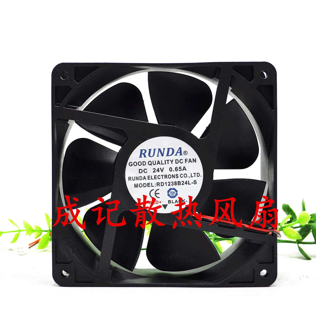 R RUNDA RD1238B24L-S 12038 24V 0.65A 12 ซม.พัดลมอินเวอร์เตอร์พัดลมระบายความร้อน
