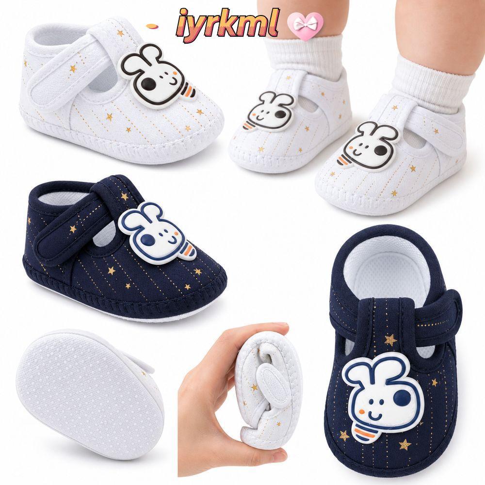 IYRKML First Walker Shoes, Anti-slip Breathable Infant Walker Shoes, Cute Soft Sole การ์ตูนสัตว์รองเ