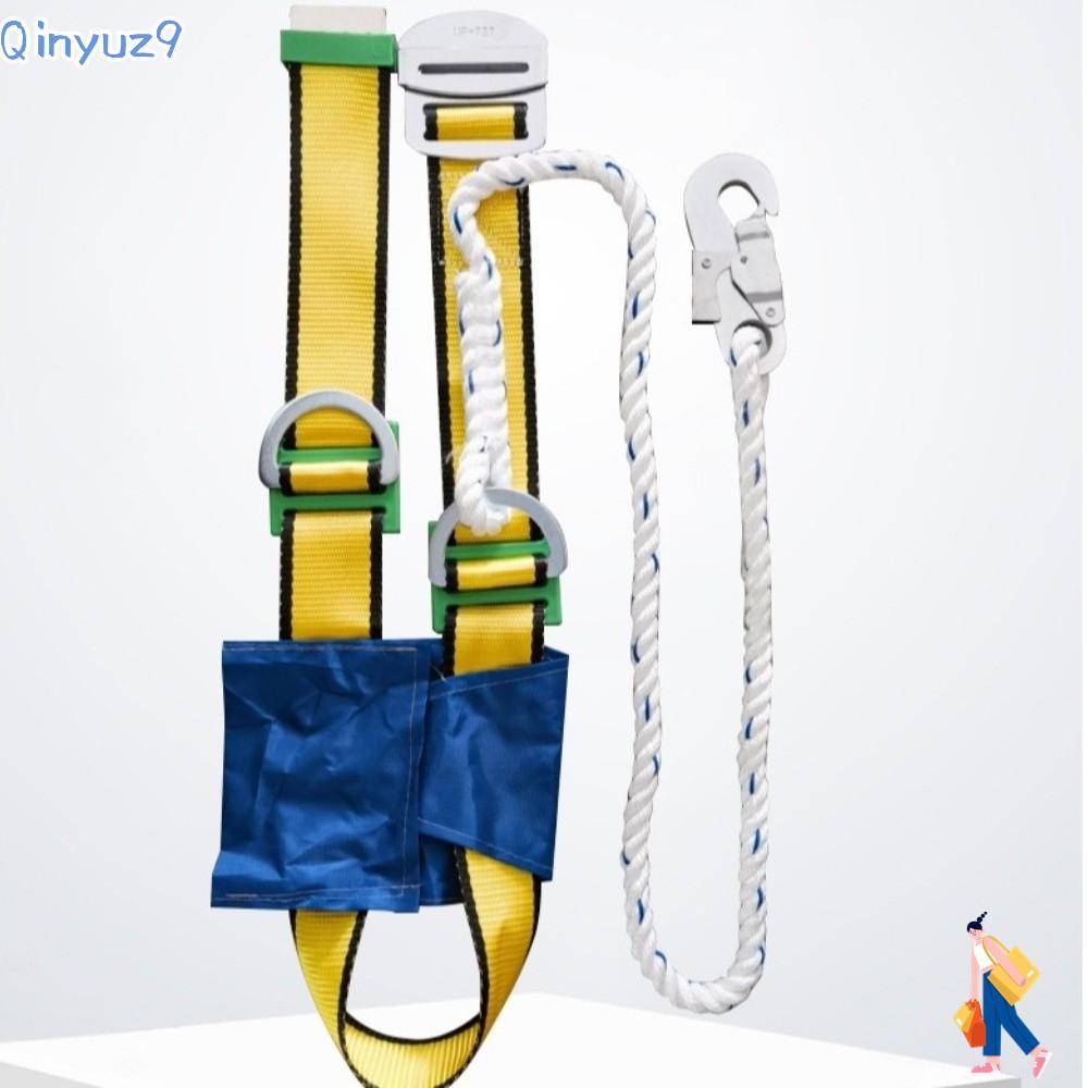 QINYUZ9 Semi-Body Safety Kit, Hook Fall Protection Safety Belt, Creative Adjustable Polyester Fiber 