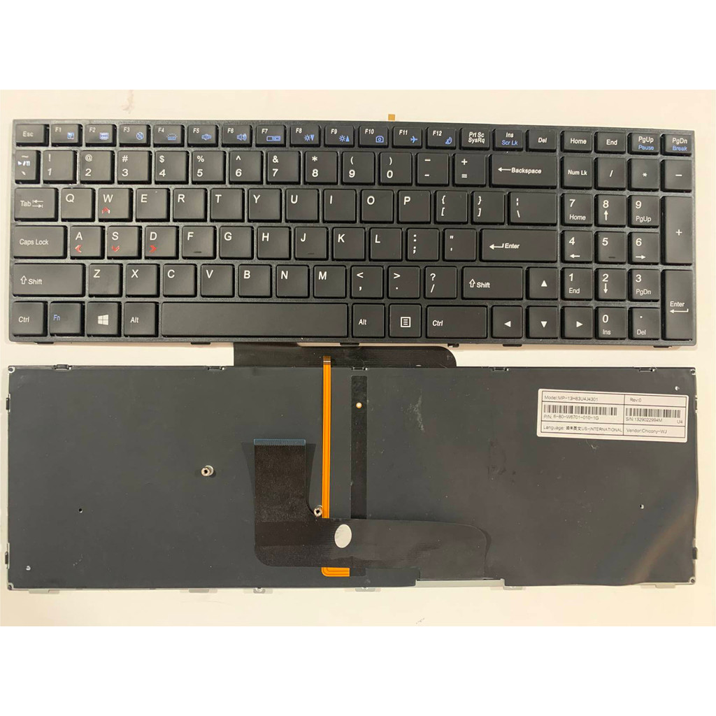 US เหมาะสําหรับแป้นพิมพ์โน้ตบุ๊ก Clevo P650SA P650SE P650SG