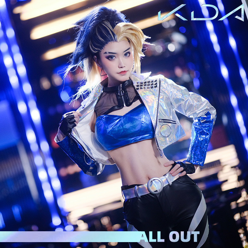 LOL League of Legends Akali คอสเพลย์เครื่องแต่งกาย KDA สาวกลุ่ม Yujie คอสเพลย์เกมเครื่องแต่งกาย