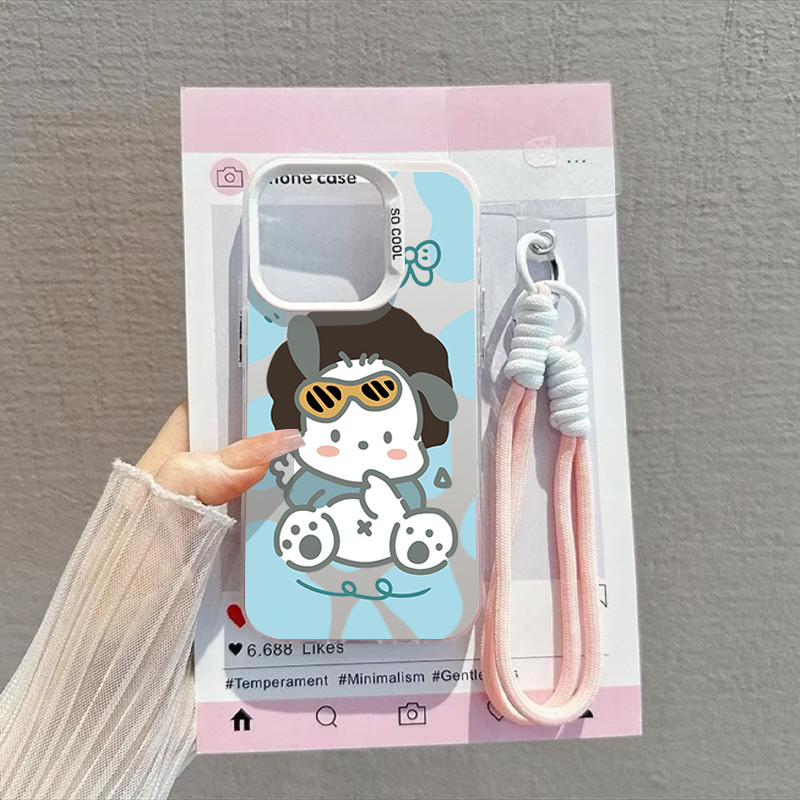 เคส iPhone Pochacco ส่วนบุคคลสําหรับ IPXR,XSMax,IP16,IP15,IP13,IP17,IP14,IP12,IP11,XS