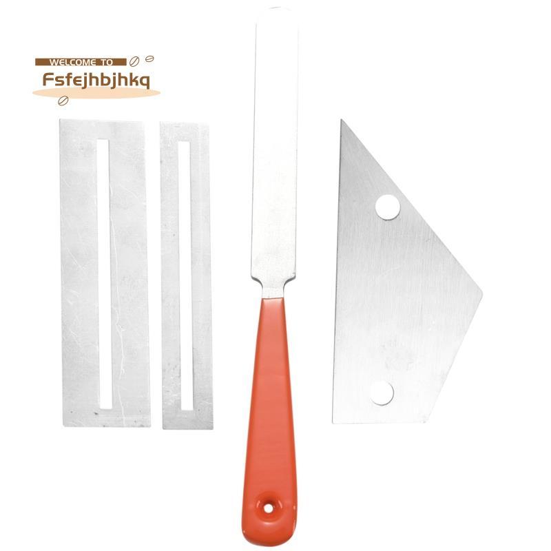 [fsfejhbjhkq]สแตนเลสกีตาร์ Fret File+Fret Rocker Level+Fingerboard Protector กีตาร์ Luthier เครื่องม