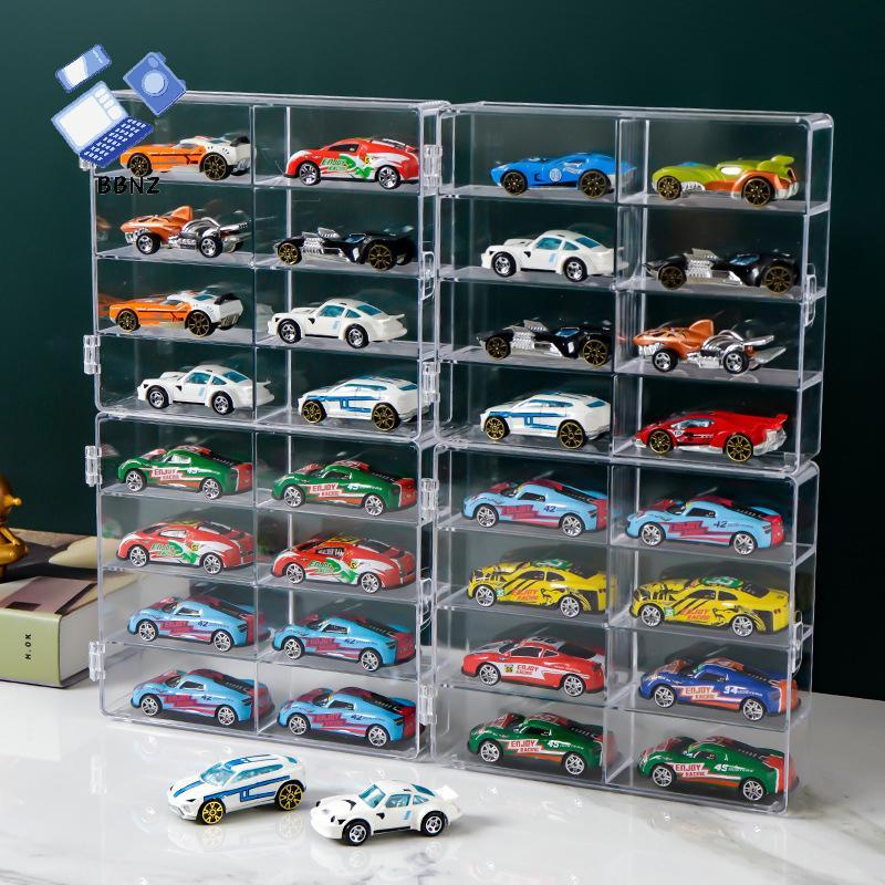 [BBNZ] 1:64 Scale Car Model Storage Box 8 Slot Clear Display Shelf Toy Car Dust Storage Container Fo
