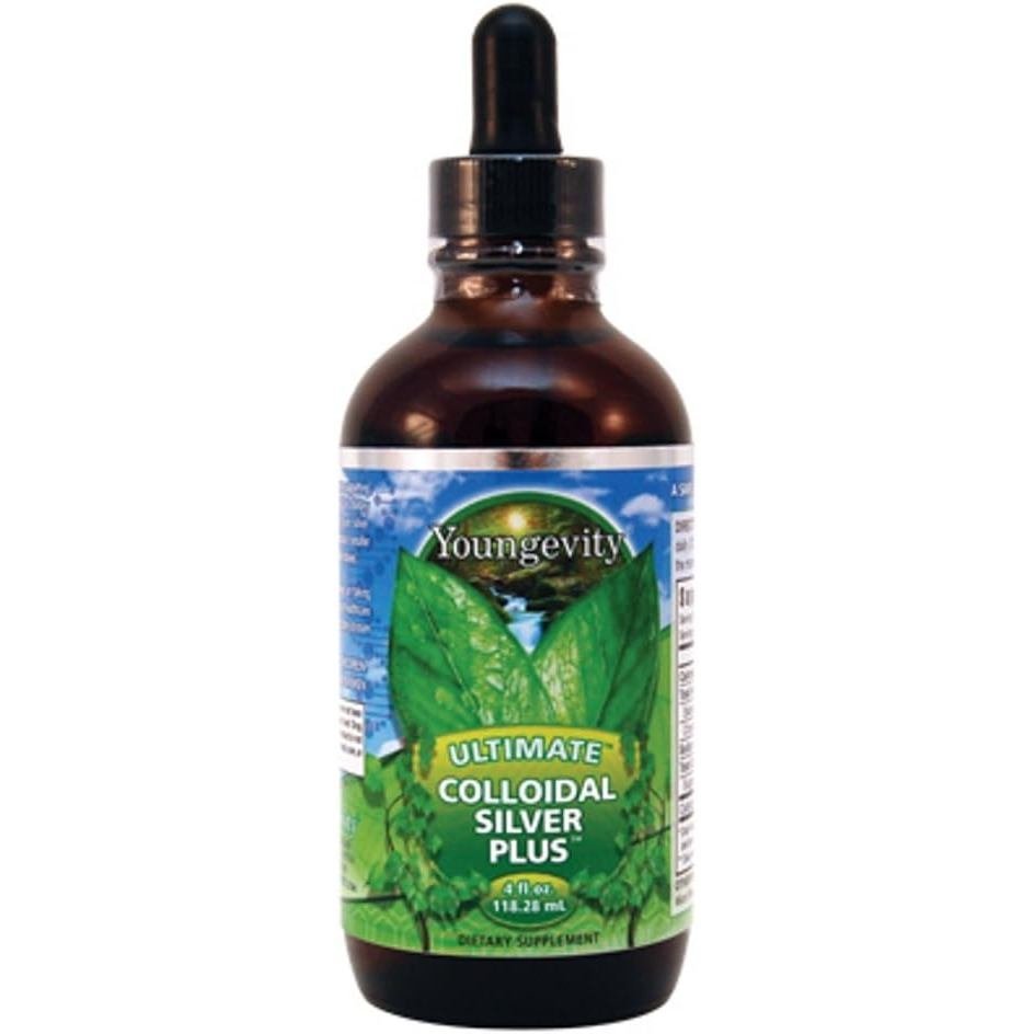 Youngevity Ultimate Coloidal Silver 5 ppm, ปราศจากสารกันบูด, 4 ออนซ์ | เงินคอลลอยด์บริสุทธิ์ 5 ppm อ