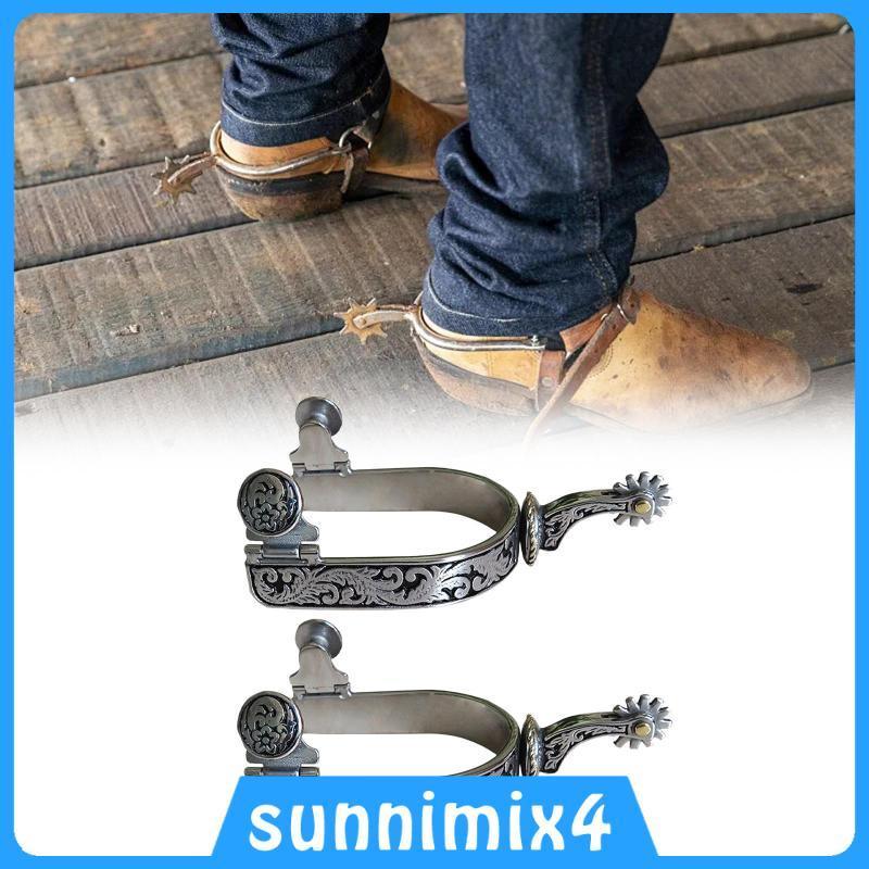 [ผลิตภัณฑ์ใหม่][H2Sports] 2x Horse Spurs Western Cowboy Spurs Boots Spurs Horse Riding สําหรับการแข่