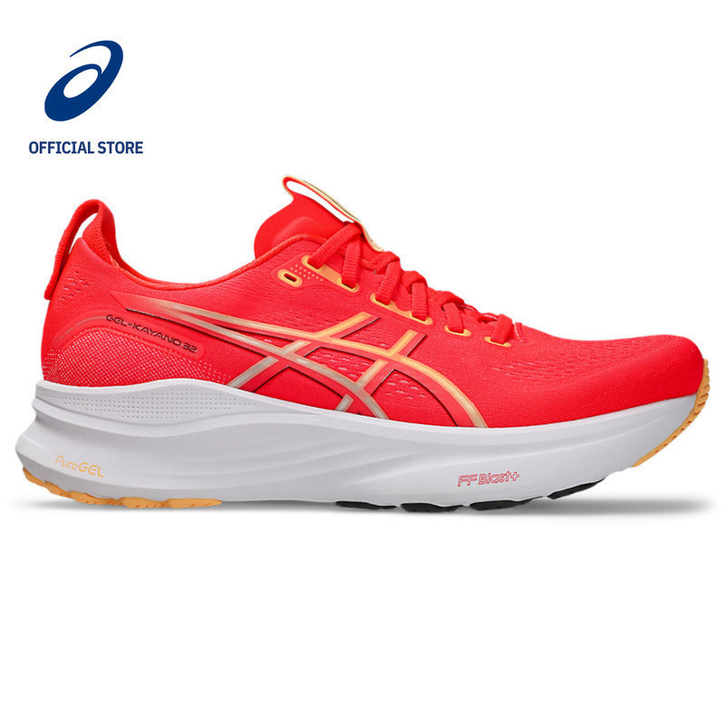 รองเท้าวิ่งผู้ชาย Gel-Kayano 32 สี Flash Red และ Bet Juice