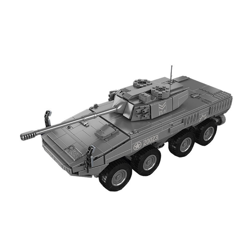 Mould King 20023 1293PCS ทหาร Serie ZTL-11 ล้อ Assault ถังอิฐทางเทคนิคการศึกษาของเล่นเทศกาลของขวัญ