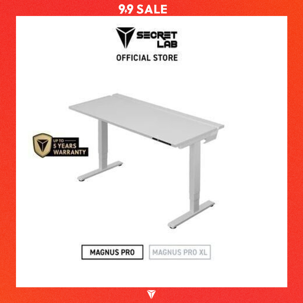 Secretlab MAGNUS Pro Pure White —โต๊ะคอมปรับระดับไฟฟ้า สีขาว (ขนาด 1.5ม.)