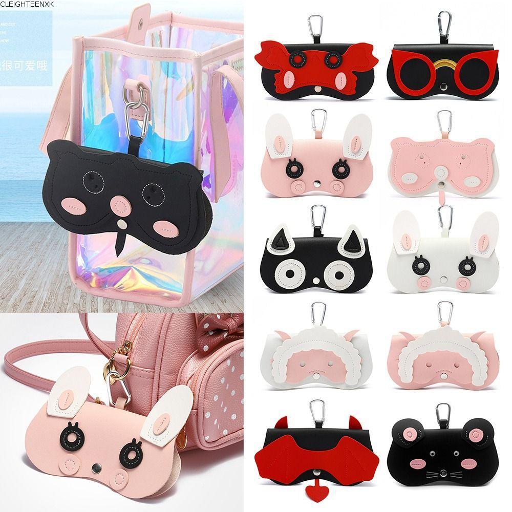 CLEIGHTEEN8H Glasses Bag Cartoon Portable PU Leather Glasses