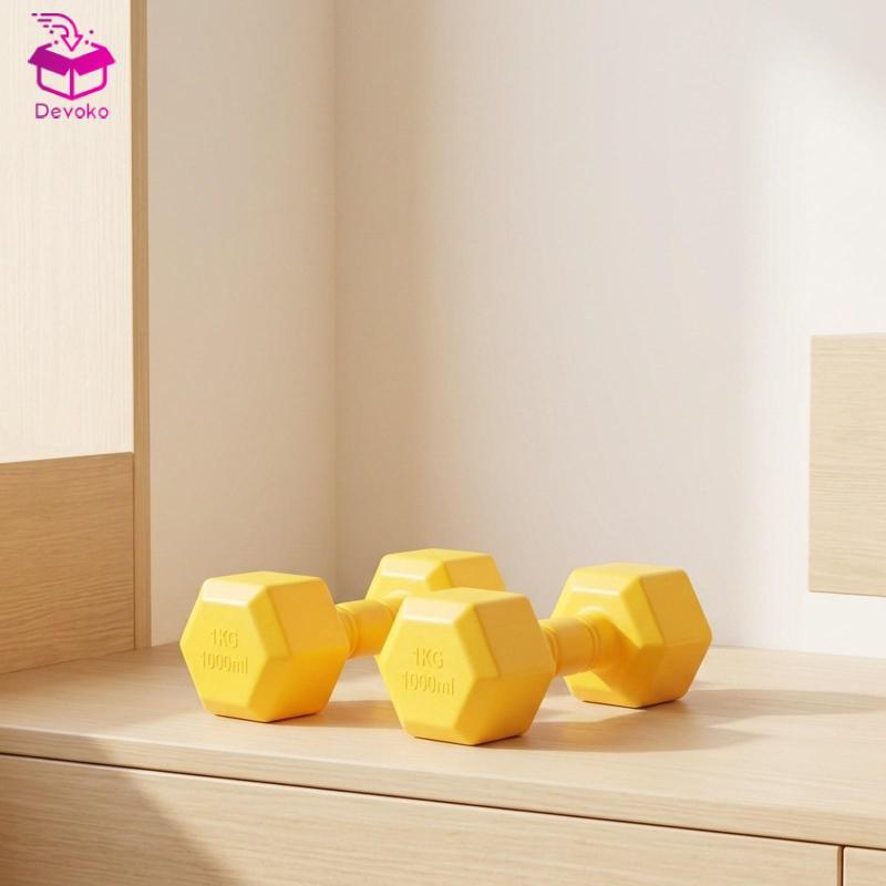 [chiwanji2mf] 2x Kids Dumbbells Set Barbell อเนกประสงค์ไม่ลื่น Strength Training Fitness
