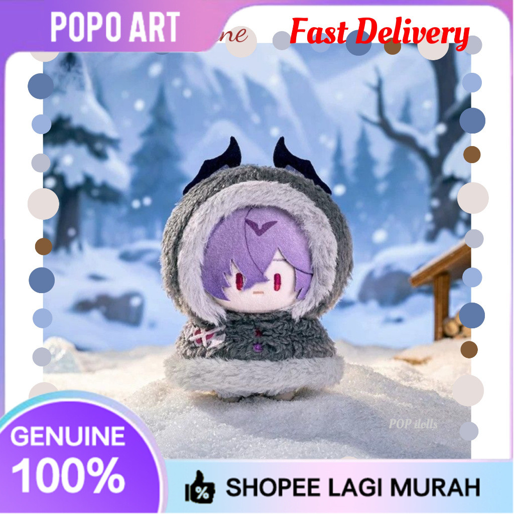 POPART ของแท้ Genshin Impact Snow Fun Series พวงกุญแจตุ๊กตา Zhongli Nahida Genshin Merch ของขวัญน่าร