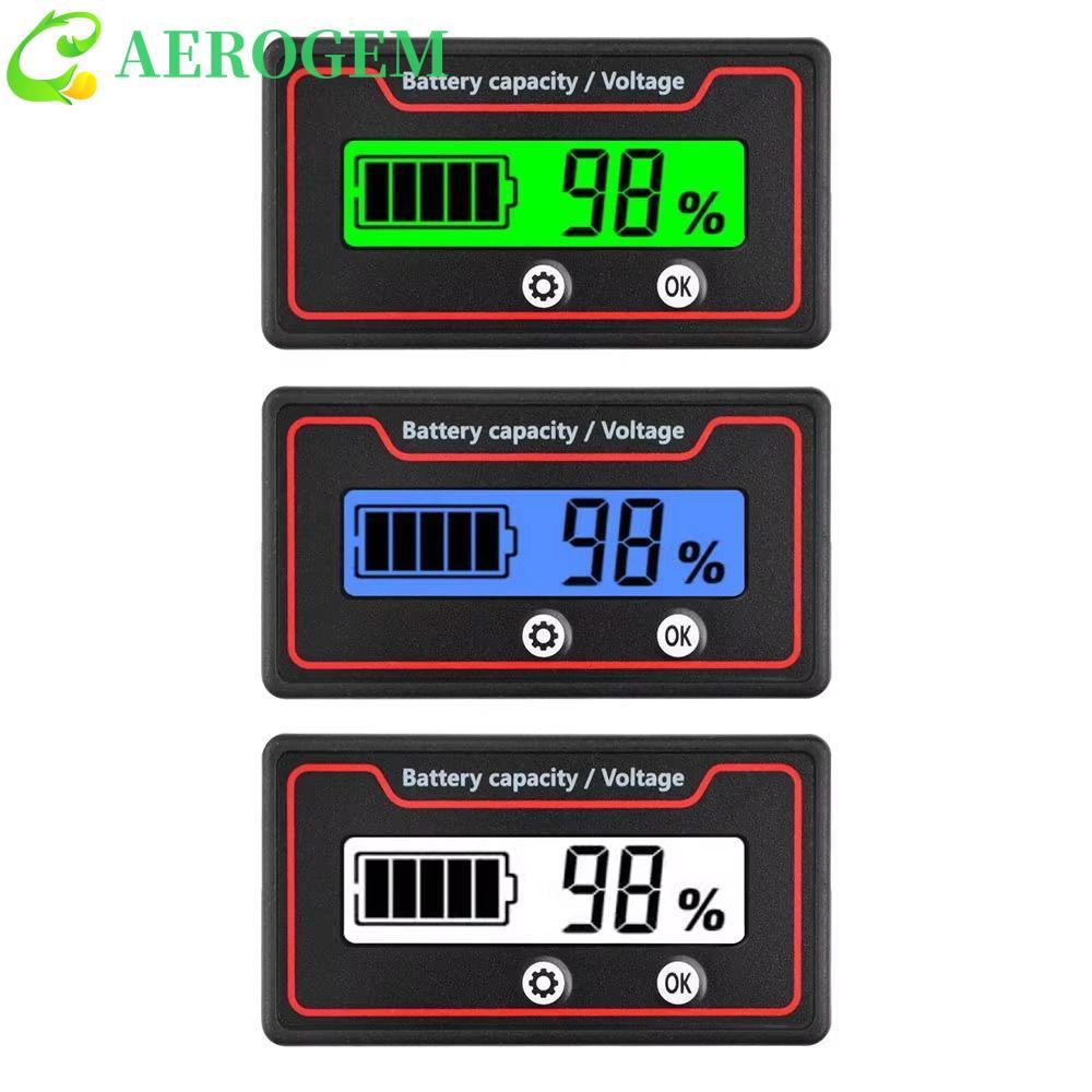AEROGEM ตัวบ่งชี้ความจุแบตเตอรี่, 9-120V LED Digital Battery Voltmeter Tester Meter,คุณภาพสูงGY-6ST 