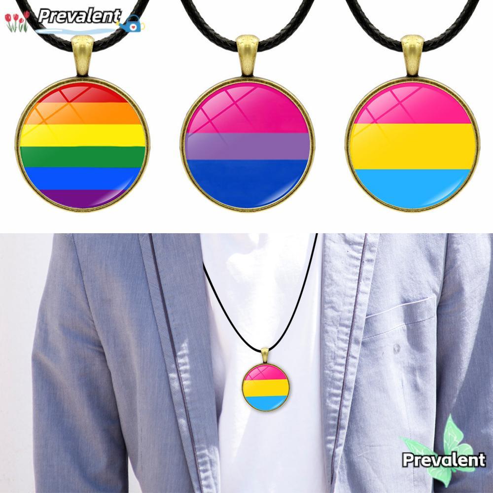 PREVALENT สร้อยคอสายรุ้ง ของขวัญ จี้ เสน่ห์ LGBT