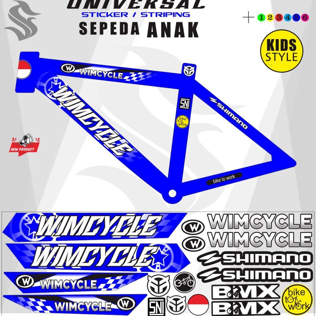 UNIVERSAL CHILDRENS BIKE STRIPING DECAL KIDS BIKE สติ๊กเกอร์อเนกประสงค์