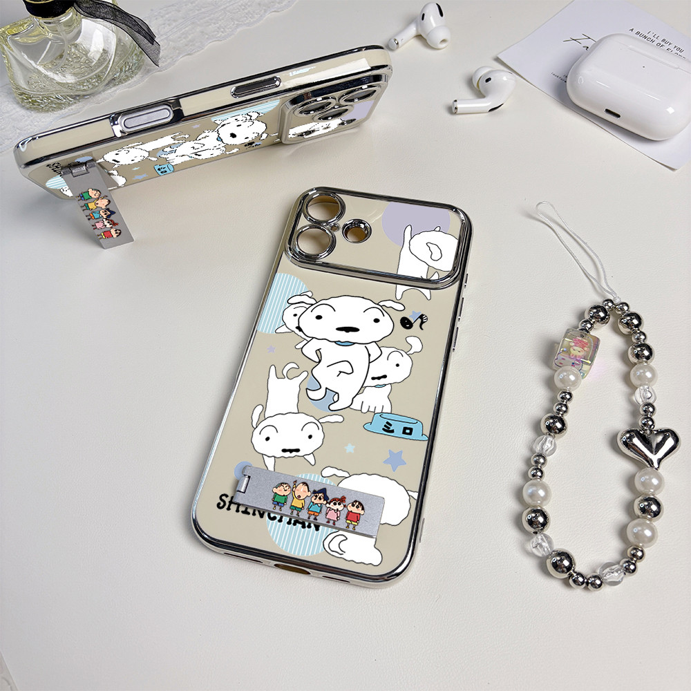 Shiro Crayon Shinchan เคส iPhone กันกระแทกและทนทานเข้ากันได้กับ IP15, IP16, XR, XSMax, IP14, IP12, I