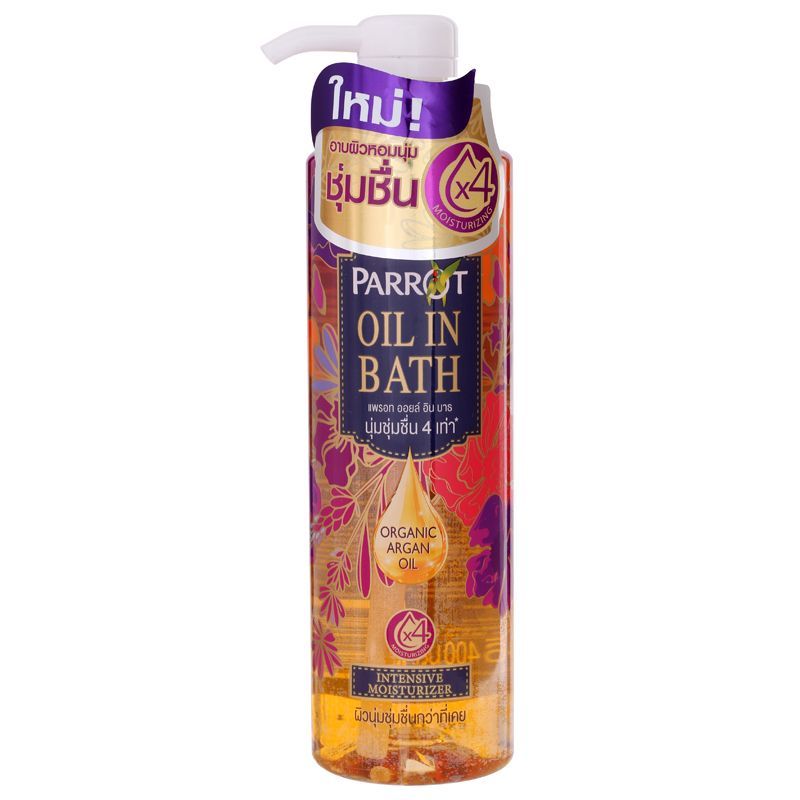 แพรอทออยอินบาธอินเทนซีฟมอยส์เจอร์ไรเซอร์ 400มล. Parrot Oil in Bath Intensive Moisturizer 400ml.