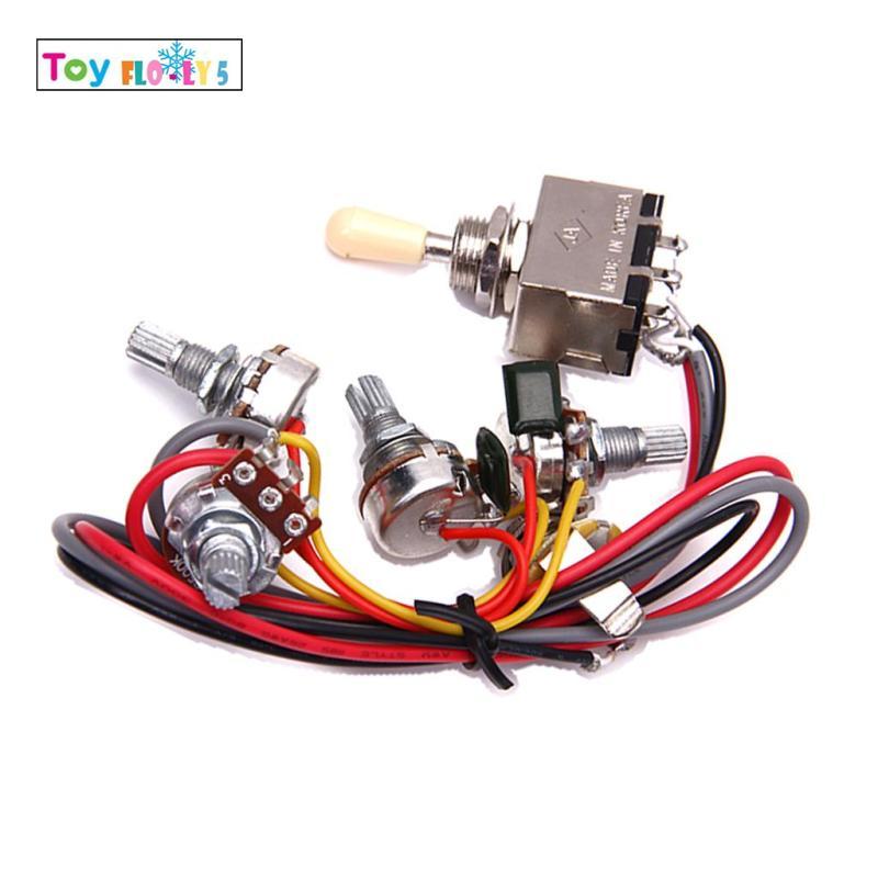 [Flourishroly5] 1 ชุดกีตาร์สายไฟ Pickup Selector A500K500K Potentiometers Pot 2A683J B