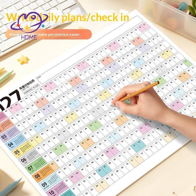 [mayhome] 2027 ปฏิทินติดผนังเต็มปีเปล่าเขียนได้ Blos Daily Schedule Planner Memorandum สําหรับ Stude