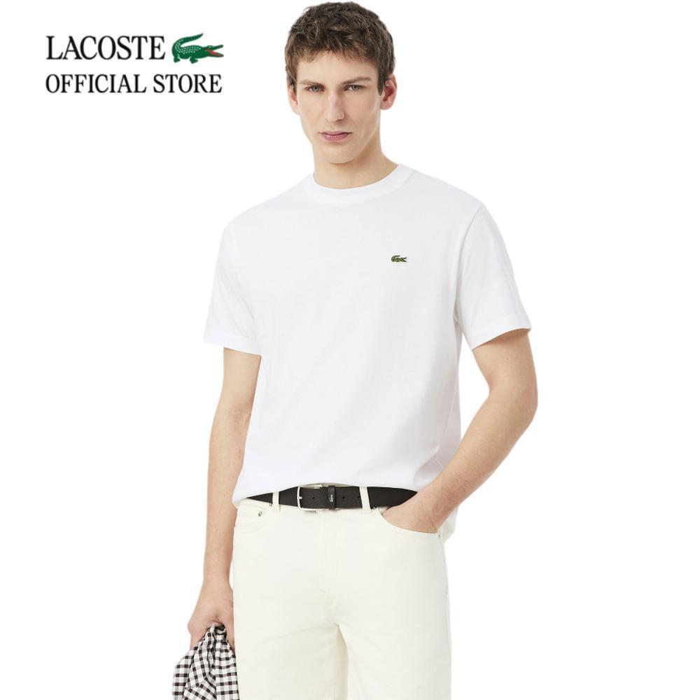 LACOSTE เสื้อยืดผู้ชาย COTTON T-SHIRT รุ่น TH7318 - WHITE