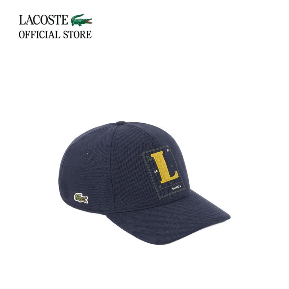 LACOSTE หมวกผู้ใหญ่ EMBROIDERED PIQUÉ CAP รุ่น RK2023 - NAVY BLUE