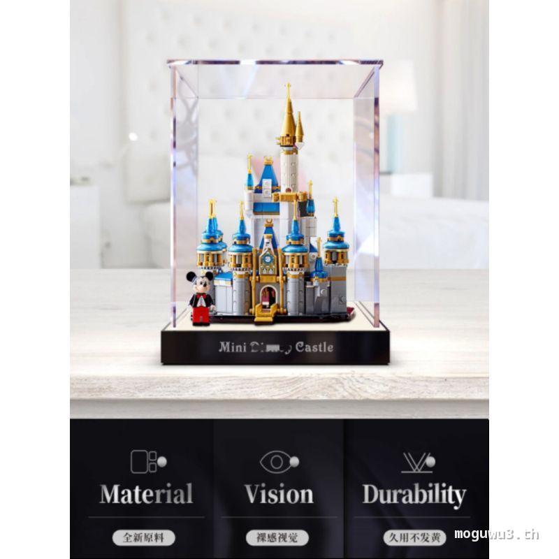 Buzz WorthyGWT กล่องแสดงอะคริลิคเหมาะสําหรับ le High 40478 Mini Disney Castle โปร่งใสป้องกันฝุ่นฝาคร