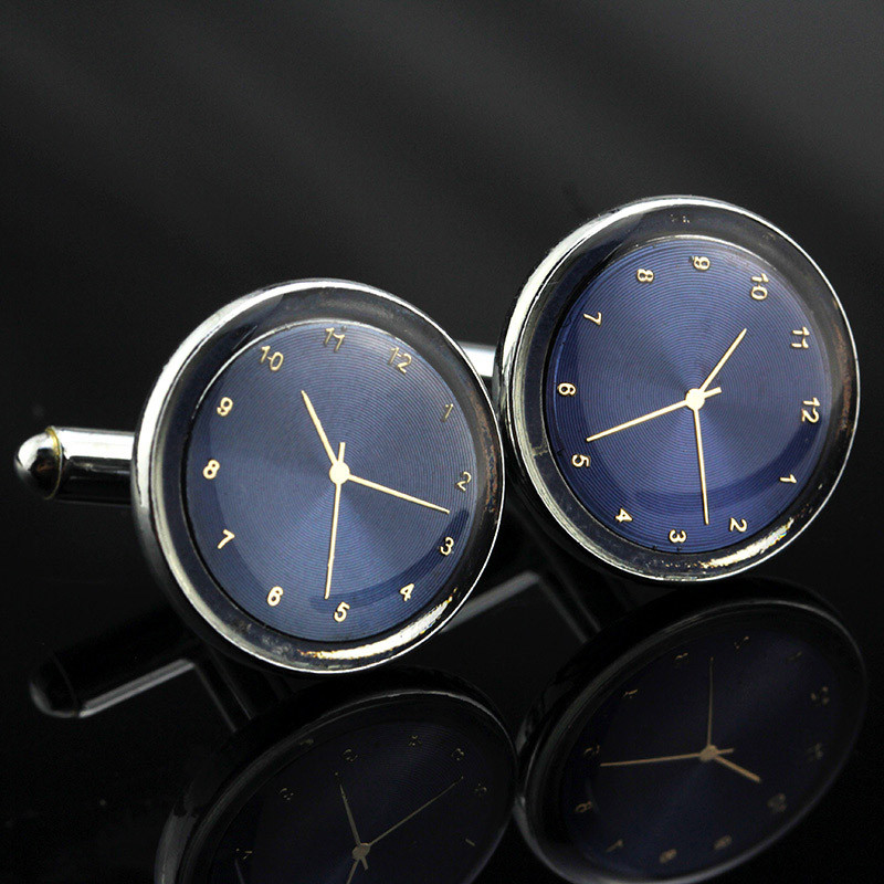 แฟชั่นคุณภาพสูงภาษาฝรั่งเศสคํา Cufflinks Cufflinks ผู้ชาย Cufflinks คุณภาพสูง Pointer นาฬิกา Cufflin