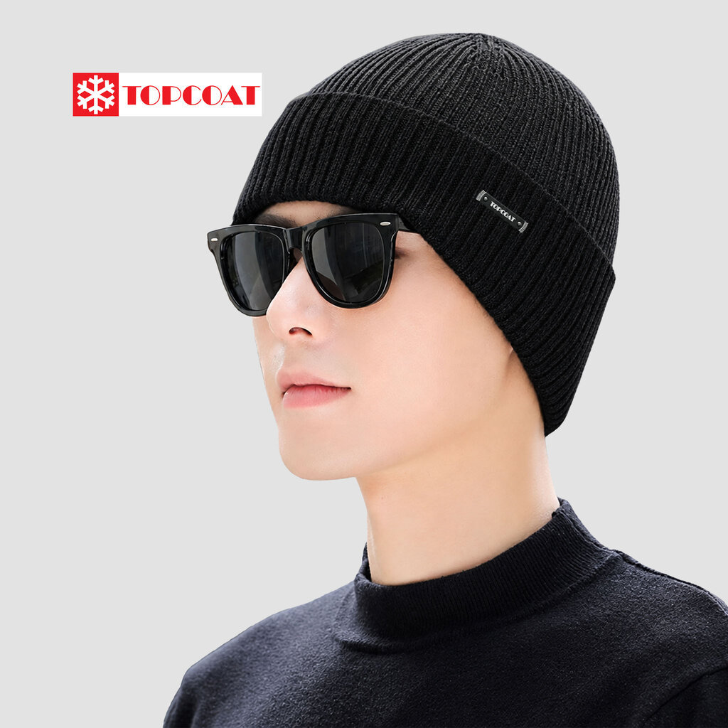 TOPCOAT หมวกถักกันหนาว Unisex บุขนด้านในกันลมได้ดี อุณหภูมิได้ถึง -20 องศา (1 ใบ) Freesize