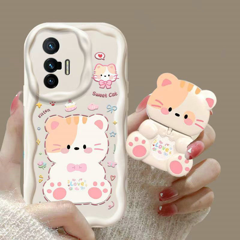NY| เคสสำหรับ OPPO A5 Pro A5X Reno 13 14 Pro 11F 12F 13F 14F เคสโทรศัพท์แบบนิ่มมันวาว ลายแมวน่ารัก ท