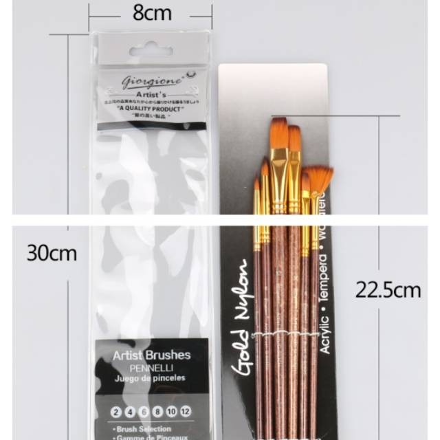 ชุดแปรง Giorgione G-6030H mix set 6