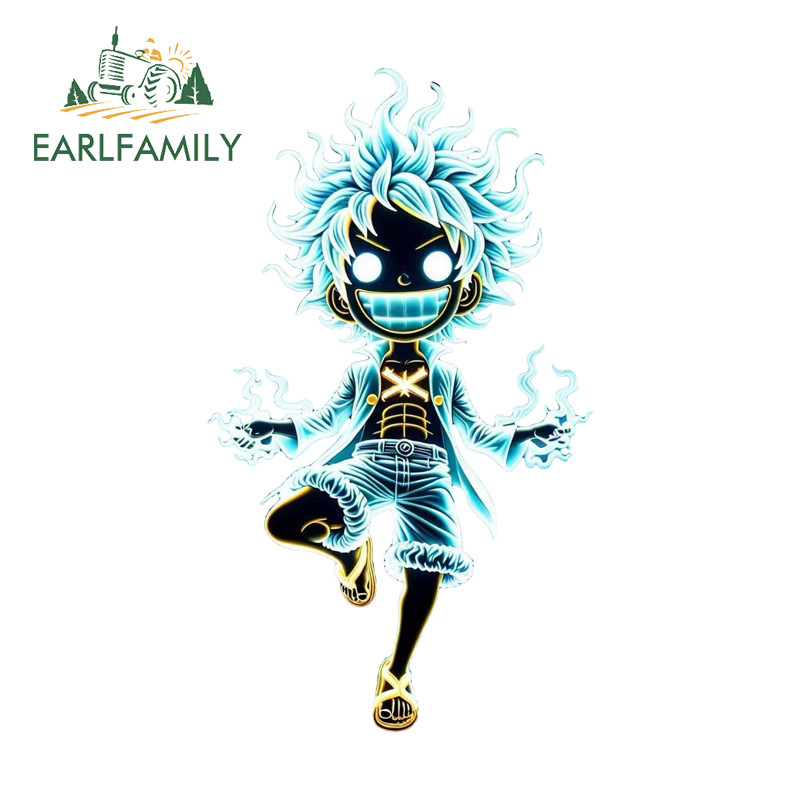 EARLFAMILY One Piece Boa Hancock สติกเกอร์รถ Chibi กระจกมองหลังรถจักรยานยนต์กันชนกระจกไวนิล Decals Occlusion Scratch กันน้ํารถจัดแต่งทรงผม
