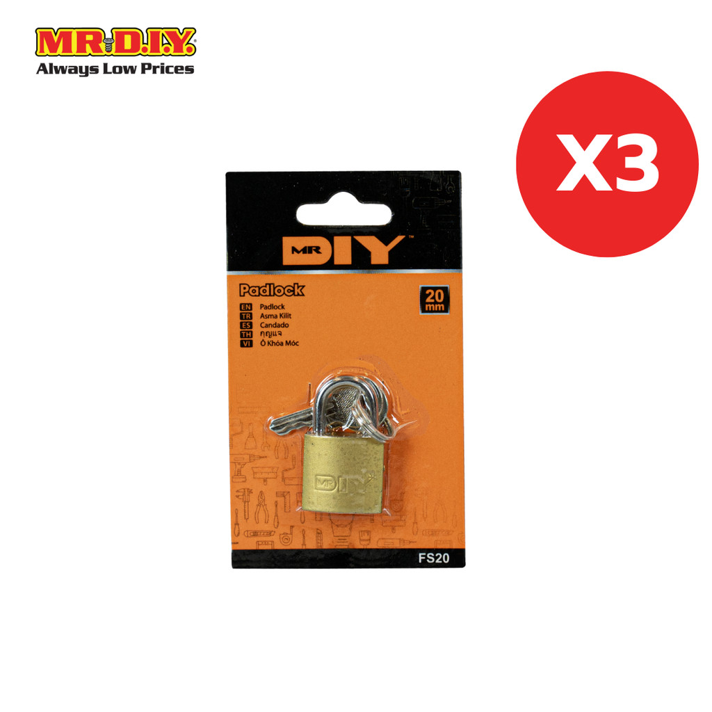 [3 แพ็ก] MR.D.I.Y. ชุดกุญแจ รุ่น FS20 ขนาดเล็ก 20 มม.