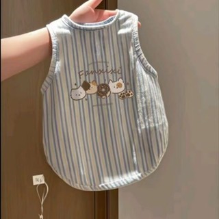 🌟แมวแมวสุนัขฤดูร้อนบางเสื้อกั๊กป้องกันขุยลูกแมวเสื้อผ้าระบาย…