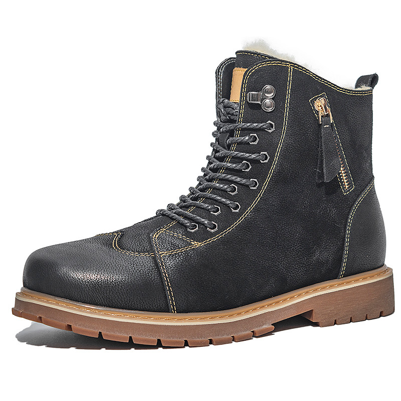 รองเท้าหิมะ UGG สำหรับผู้ชาย หนังแท้ พร้อมขนสัตว์ อบอุ่น ในลมหนาว