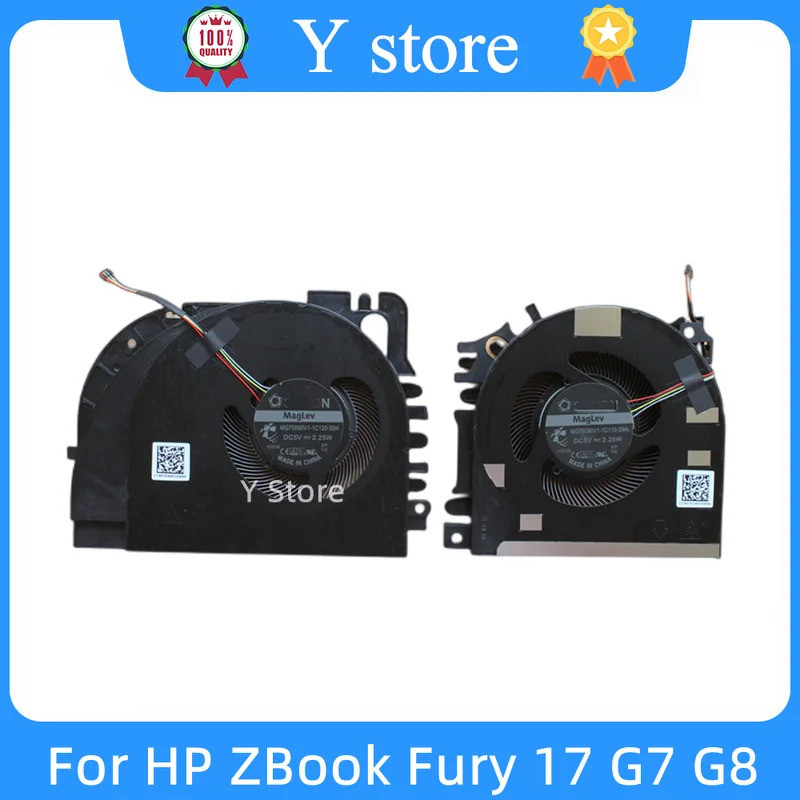 Y Store ใหม่ CPU GPU พัดลมระบายความร้อนสําหรับ HP Zbook Fury 17 G7 MG75090V1-1C120-S9A MG75090V1-1C1