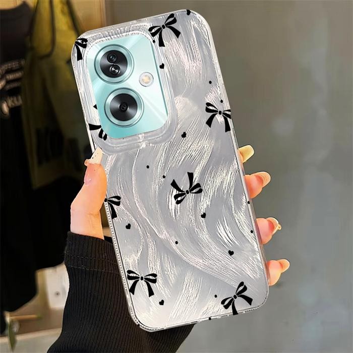 OPP0 A79 A18 A38 A58 A17 A5 A9 2020 A57 A5s A7 A12 A11k F9 เคส Imd โฮโลแกรมตัวละครหมีและริบบิ้น - 1 