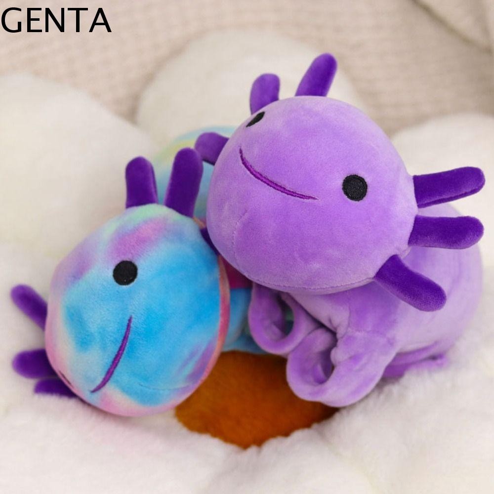 GENTA Slap Bracelet Series, ตุ๊กตาสัตว์จําลอง Axolotl Plush Clap Circle, Handheld Wrist Axolotl Doll