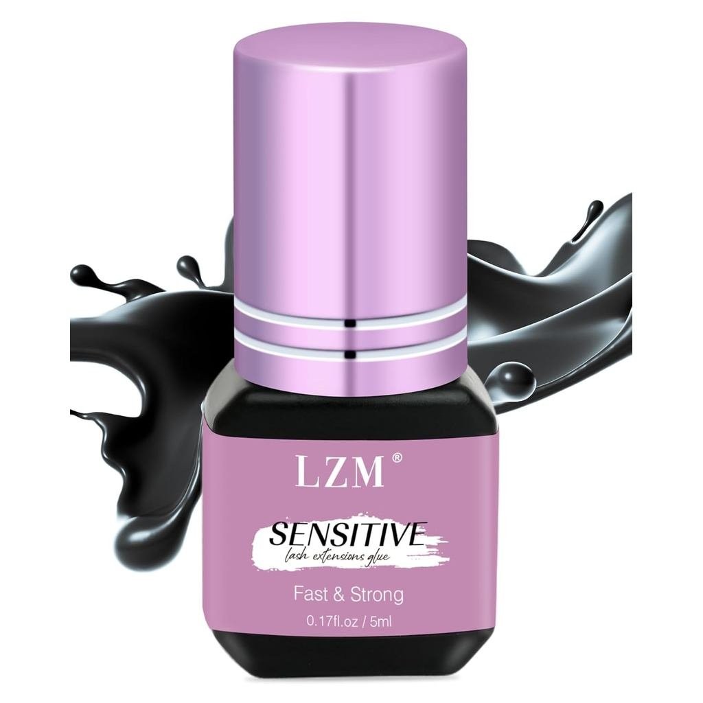 Lash Sensitive Eyelash Extension Glue - Latex-Free6-7weeks Long Lasting1s Drying TimeStrong HoldHypo