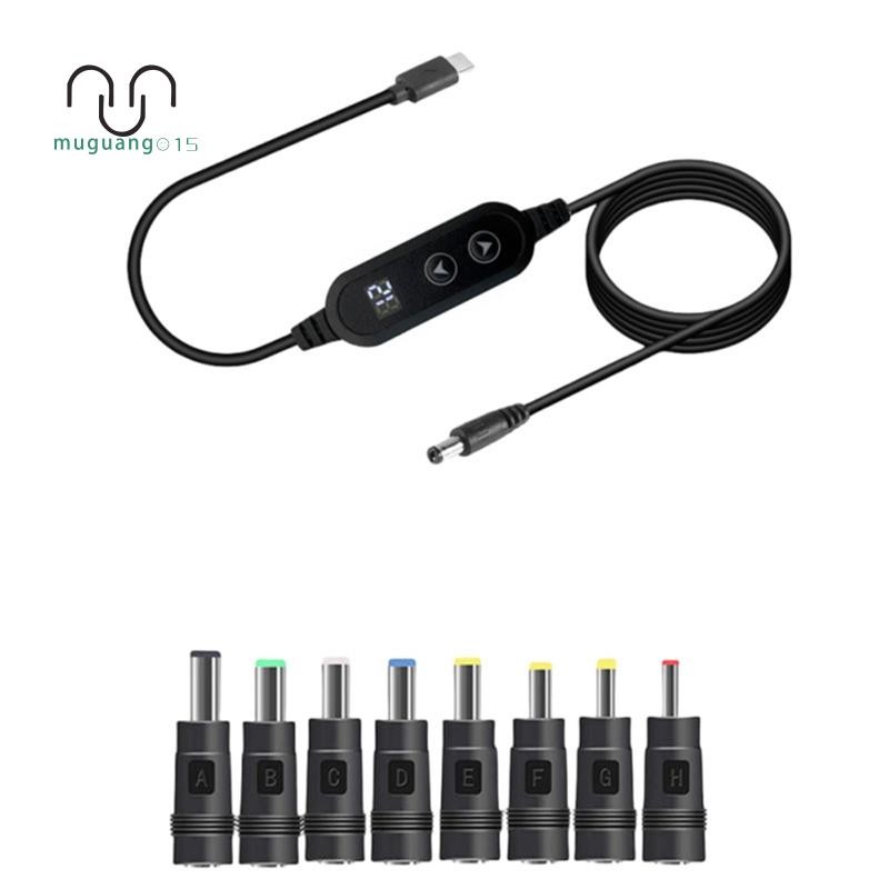 [ลดราคา M5]Type-C to DC Power Boost Cable Type C to DC PD 65W Fast Charging Cable Adjustable 5V/9V/1