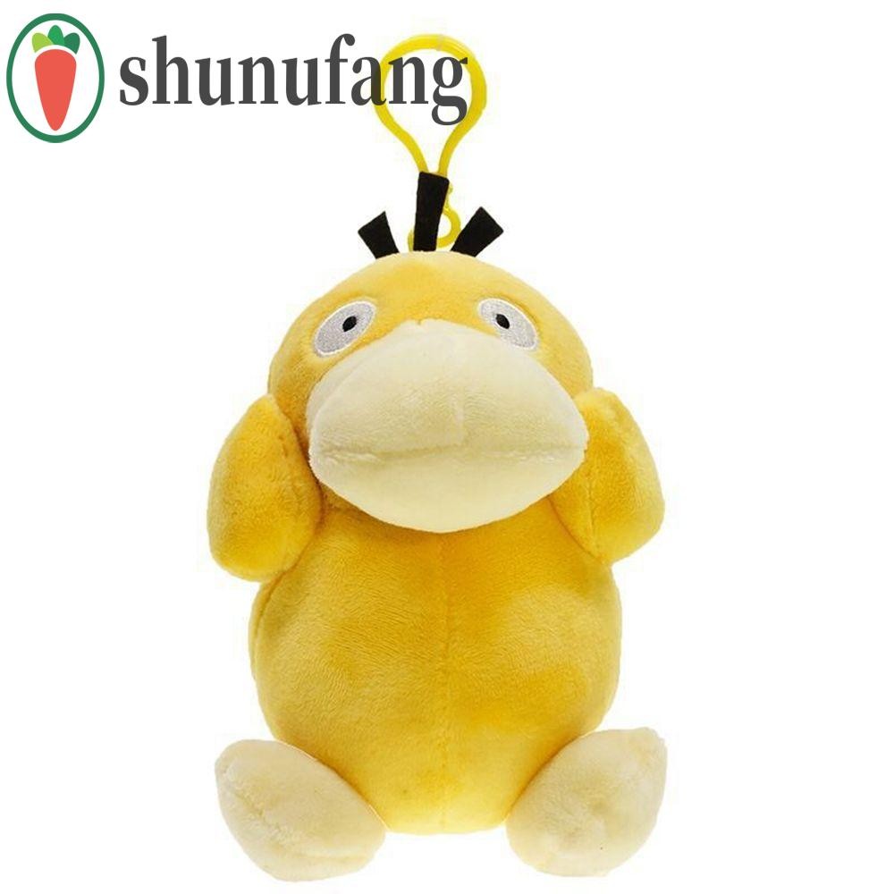 UNUF Pokemon Psyduck จี้กระเป๋าตกแต่งน่ารักกุญแจรถแหวนเครื่องประดับอะนิเมะตุ๊กตา Psyduck พวงกุญแจออก