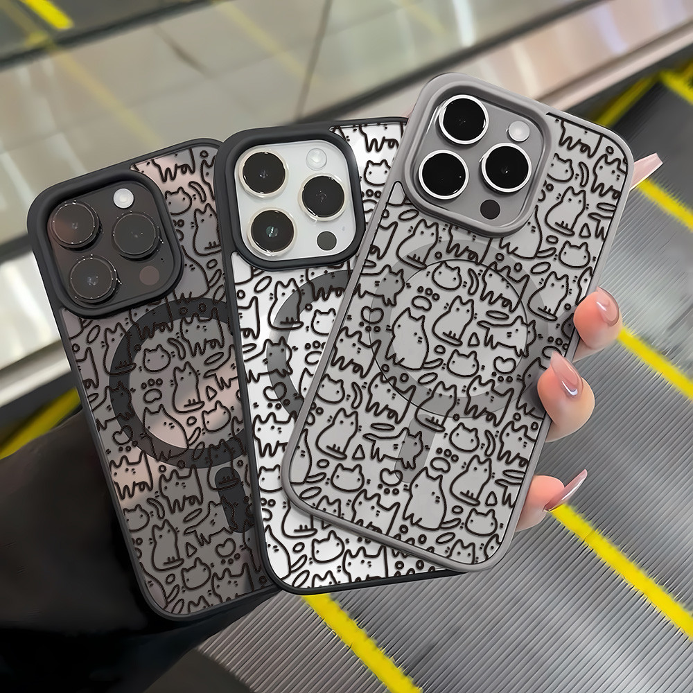 แม่เหล็กการชาร์จแบบไร้สาย เคส for iphone 13 11 16 Pro Max 15 17 14 12 pro max case iphone 17 Air 15 Pro Max เคสโทรศัพท์