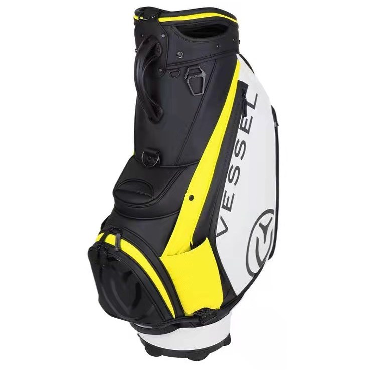 VESSEL ถุงกอล์ฟหนังแท้ 30cm กันน้ํา ดีไซน์สำหรับมืออาชีพและคนเล่นกอล์ฟ