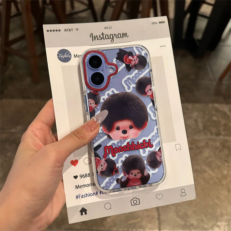 🌸Good🌸ส่งจากไทย เคสโทรศัพท์มือถือ เคสไอโฟน กันกระแทก สําหรับMonchhichi IPHONE 16 11 12 13 14 15PRO MAX 7Plus XS/XR XSMax