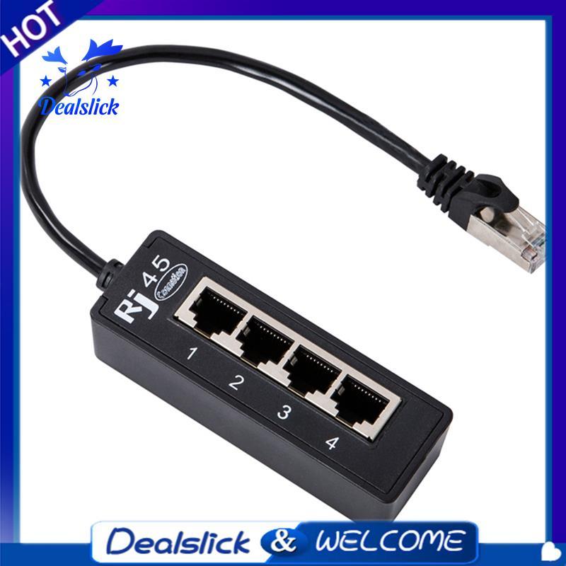 1 ชิ้น RJ45 LAN Connector 4 ใน 1 RJ45 LAN Connector Ethernet เครือข่าย Splitter สาย 1 ชาย 4 พอร์ต LA